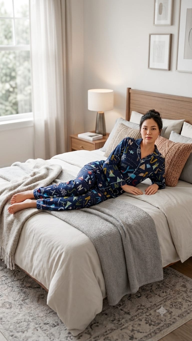 Linen printed Nightwear